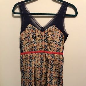 UO PATTERNED V NECK DRESS